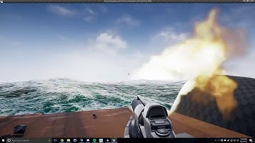 UE4.17 Custom Engine Nvidia Gameworks: Wave Works, Fire Flow, Blast Destruction all in one