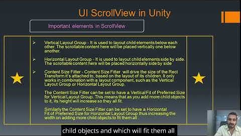 Unity UI ScrollView & components