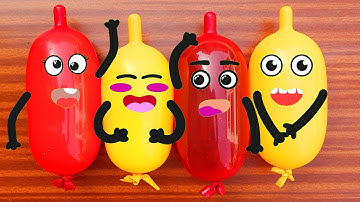 Making Slime With Funny Balloons Cute #Doodles #46 | RELAXING SATISFYING #SLIME