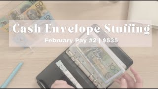 Feb Pay 2 ? Cash Envelope Stuffing | 24 Year old Waitress | Low Income
