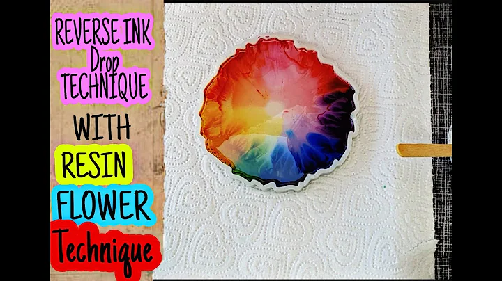 Resin Rainbow Reverse Alcohol Ink Technique , Making  Epoxy Resin Flower With This technique