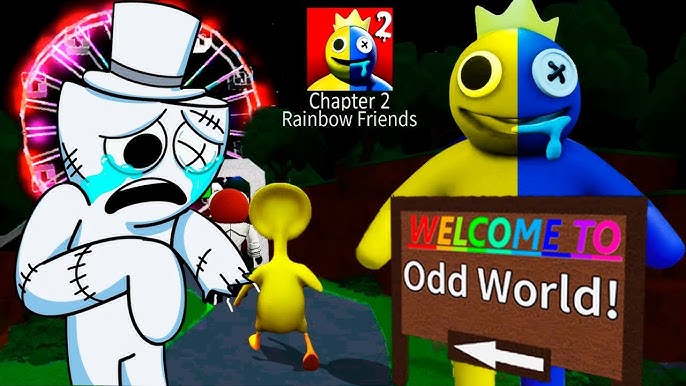 Rainbow Friends JUMPSCARE do NOVO MONSTRO AMARELO! #roblox #rainbowfri