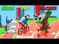 Noob vs pro vs hacker  bike hop crazy bmx bike jump 3d