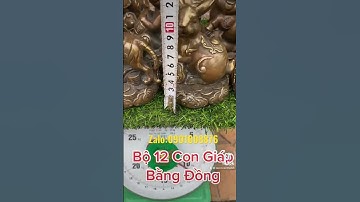 Bộ 12 con giáp bằng Đồng #đồcổcầnthơ #đồcổ #đồxưamiềnnam #đồphongthủy