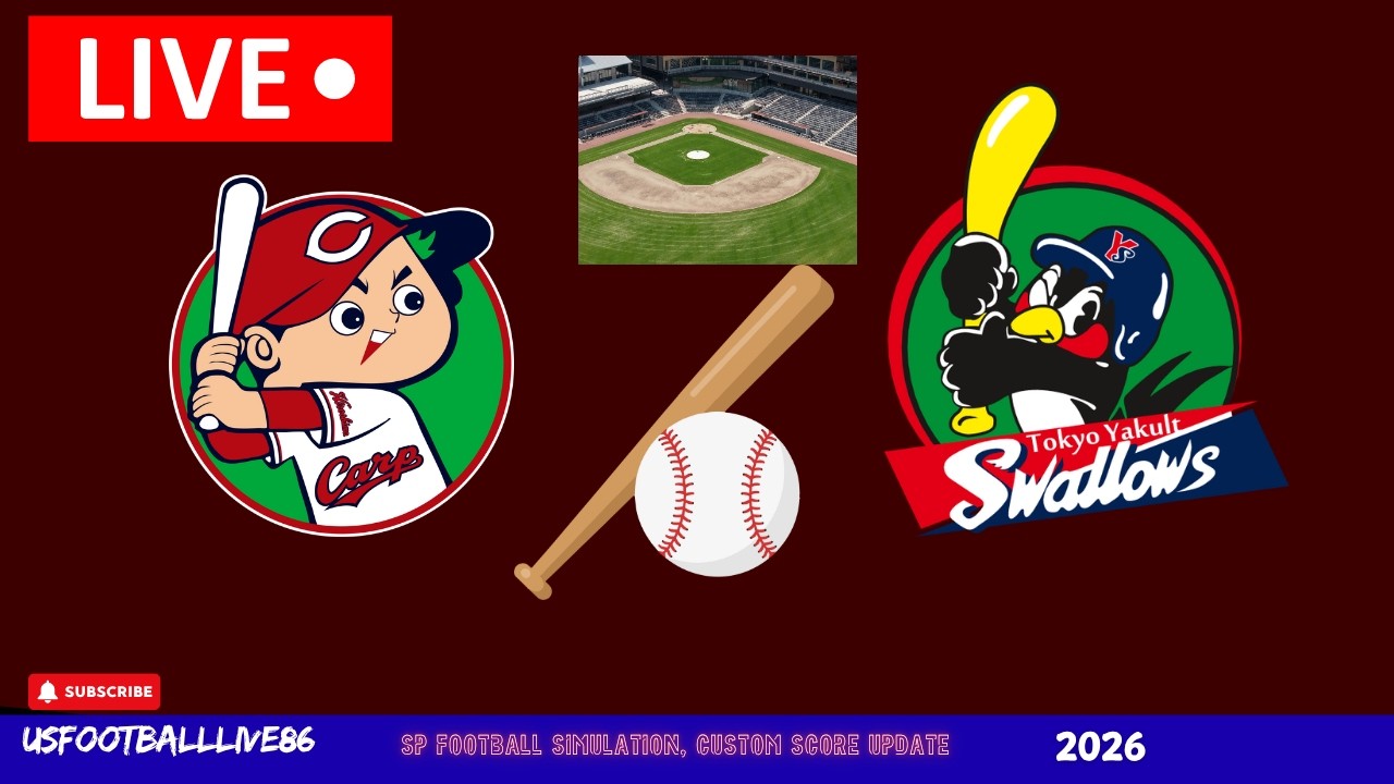 広島東洋カープ vs 東京ヤクルトスワローズ｜NPB ライブ配信中