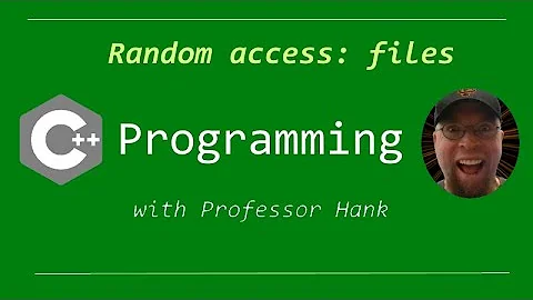 C++ Tutorial:  File Random Access  // How to fast forward and rewind through your files!