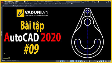 Học AutoCAD cơ bản // Bài tập luyện vẽ AutoCAD 2D cơ bản - Bài 9