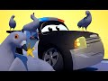 Pombos na PISTA - Cidade do Carro! Desenho animado de carros