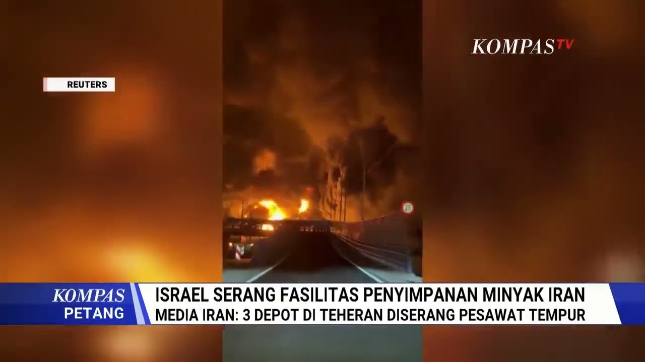 Membara! Serangan Israel Hantam Kilang Minyak Teheran, 3 Depot Dilaporkan Terbakar