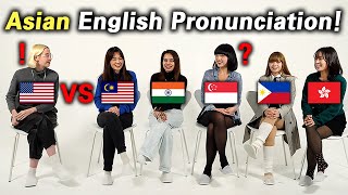 American was Shocked by Asian English Speaking Countries' Accents!!