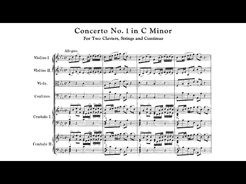 JS Bach: Concerto for 2 Keyboards in C minor BWV 1060 - Jan Ekier, Jan Hoffman,  1955 - MHS 1002