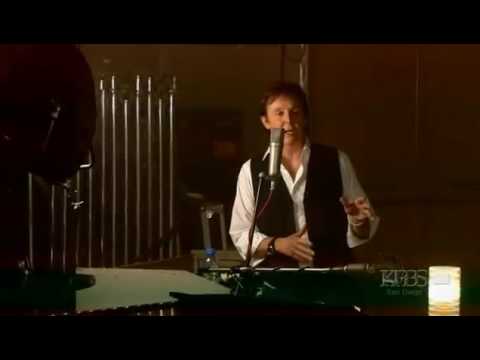 Paul McCartney shows off his mellotron
