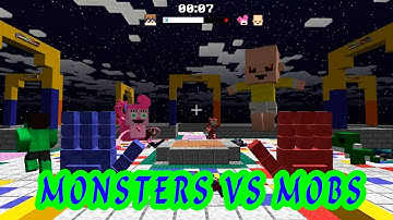 FNAF, Poppy playtime and Baby Monsters vs Minecraft mobs. Hide and Seek craft