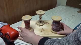 Make your own professional lazy kate spinning plying rack tool fast...
