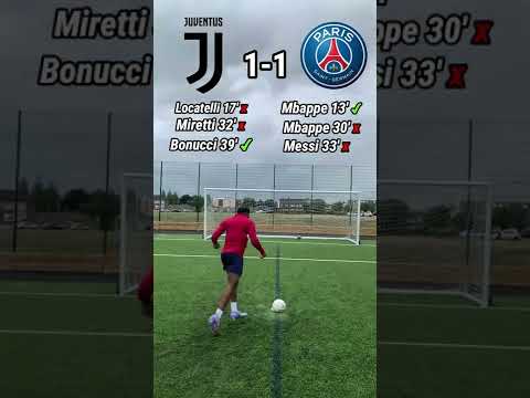 Juventus vs PSG🤩⚽ #football #challenge #juventus #psg #mbappe #messi #neymar #fyp