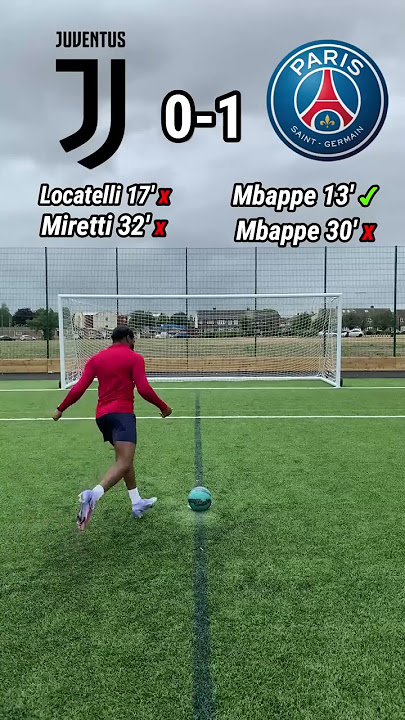 Juventus vs PSG🤩⚽ #football #challenge #juventus #psg #mbappe #messi #neymar #fyp