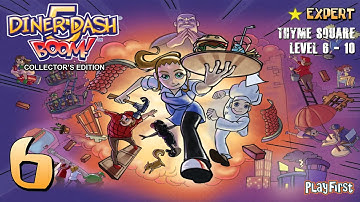 Diner Dash 5: BOOM! (PC) - 1080p60 HD Walkthrough Part 6 - Thyme Square, Level 6 to 10
