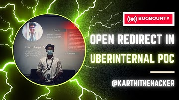 Open Redirect In Uberinternal PoC | Boubounty | @karthi_the_hacker