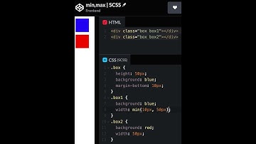 #14 min, max | SCSS | Frontend | Take it easy #shorts