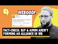 WebQoof | BJP, AIMIM Forming Alliance for WB Polls? No, Screenshot Is Fake | The Quint