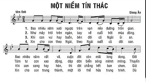 Một Niềm Tín Thác || Giang Ân (Hiệp Lễ Chúa Nhật 2 Phục Sinh Năm A, B, C)