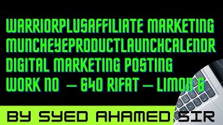 Warrior Plus Affiliate MarketingMunchEye Product Launch CalendarDigital No - 640 Rifat - Limon 6