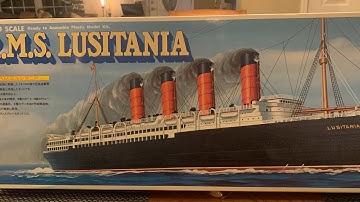RMS Lusitania  1:350 scale model build.     Part 1