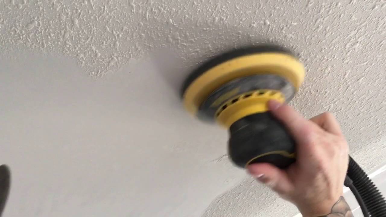 Dustless Sanding A Textured Ceiling YouTube