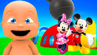 Baby Visits MICKEY MOUSE CLUBHOUSE!