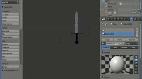 Old Blender 2.5 A0 Tutorial Texturing a Sword