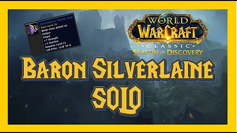 Solo Baron Silverlaine - Paladin POV - Season of Discovery