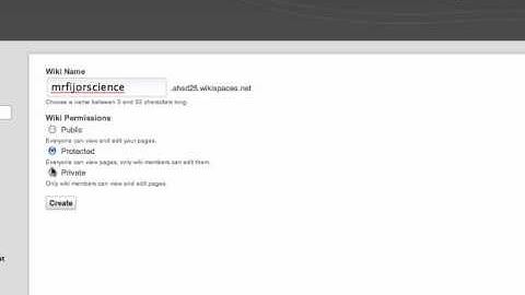 Creating a wiki