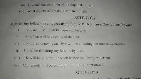 July 2021 Model activity task class 8 English part 4.