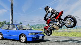 Motorbike Crashes #5 - BeamNG Drive | CrashBoomPunk screenshot 2