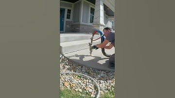 Slabjacking Sidewalk using Polyurethane Foam! 2.5" in 30 mins.  Concrete Raising!