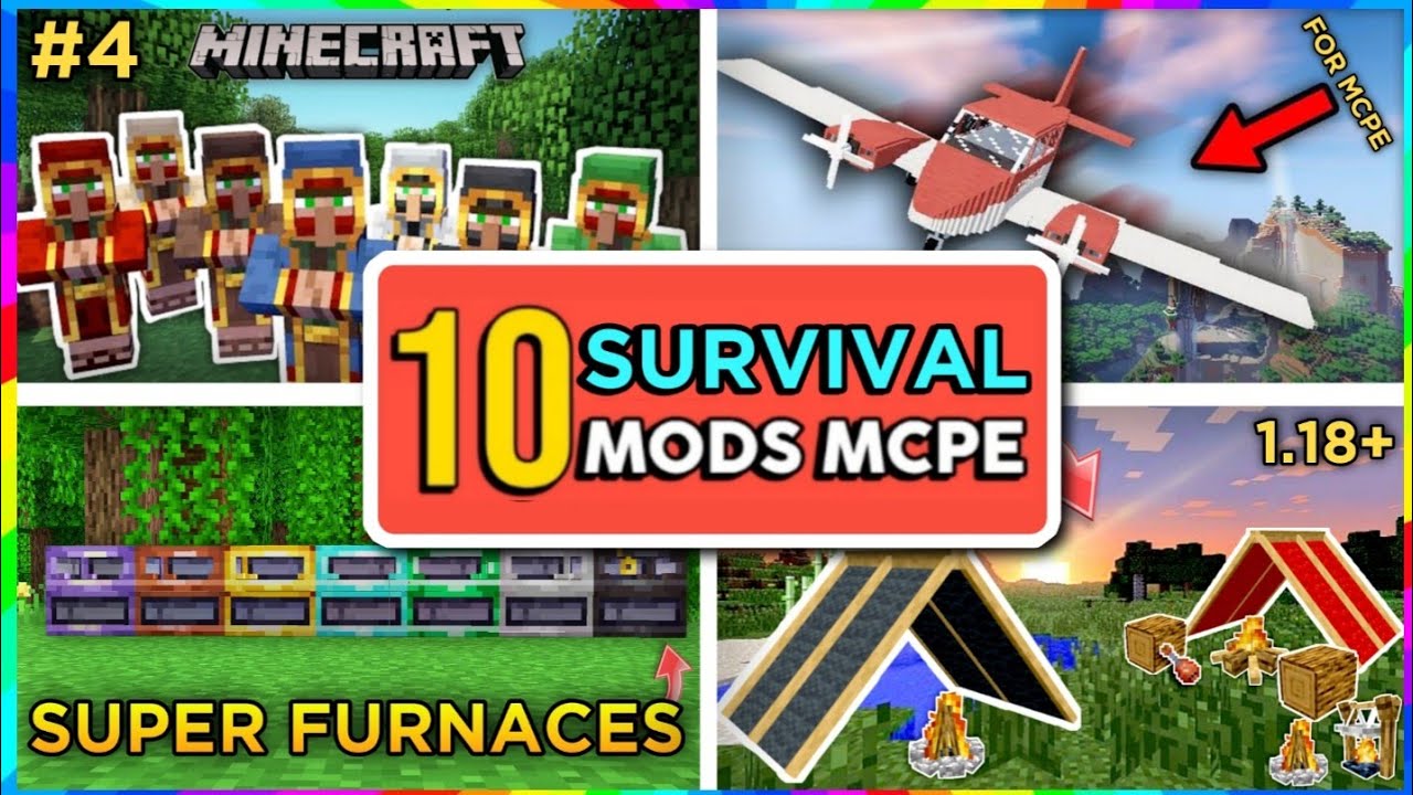 Top 10 survival mods for minecraft pocket edition || Best Minecraft ...