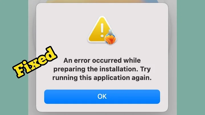 An Error Occurred While Preparing the Installation on macOS Big Sur/Catalina - Fixed