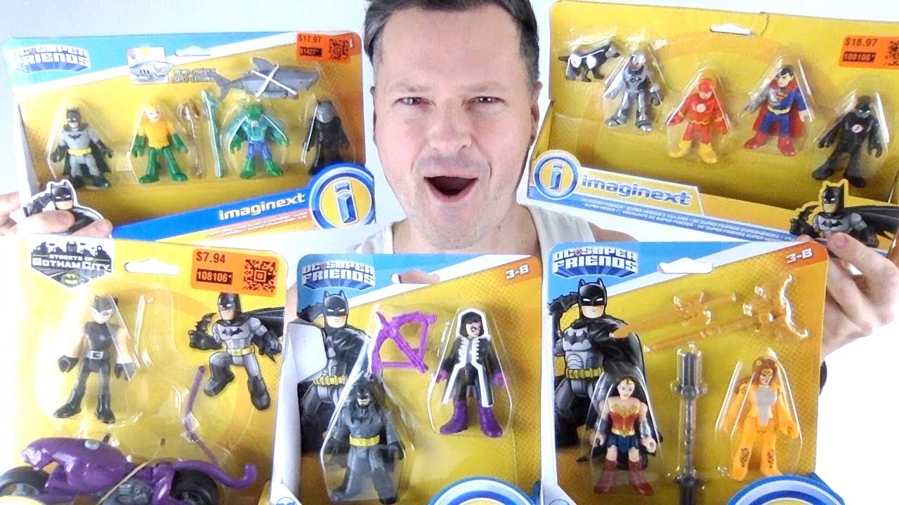 EPIC IMAGINEXT DC SUPER FRIENDS BATMAN FISHER PRICE MINI FIGURE UNBOXING  REVIEW 