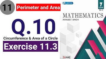 Class 7 Mathematics Manjeet Singh | Chapter 11 Perimeter & area | Exercise 11.3 question 10 solution