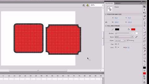 Flash Professional CS4 Basics Tutorial(Rectangle Tool and Rectangle Primitive Tool 05)