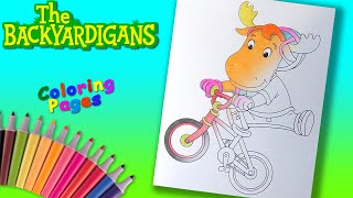 The Backyardigans Coloring Book For Children. Moose Tyrone Rides A Bicycle Coloring Pages For Kids