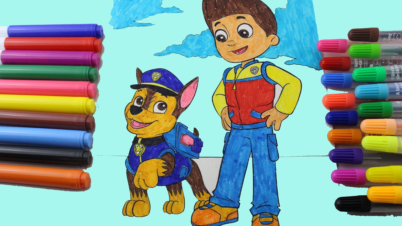 Paw Patrol PUPS Chase Skye Zuma Coloring Pages Mary Had A Little Lamb Nursery Rhyme With Lyrics