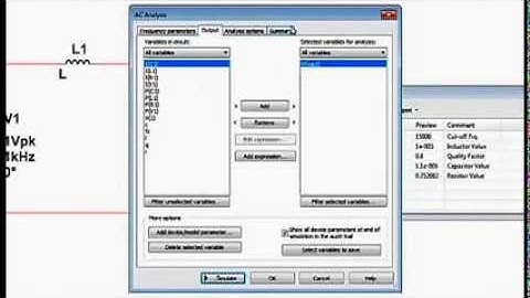 CircuitParametersand ParameterSweep