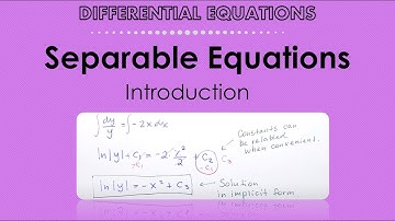 Separable Equations. Introduction.