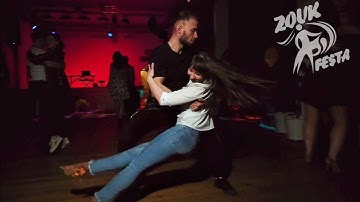 Festa Party. Maksim Chistokletov and Oksana Kremneva. Zouk improvisation.