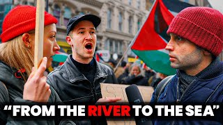 Asking Palestine Protestors What From The River To The Sea Means...