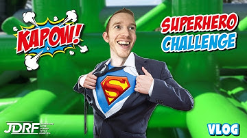 Superhero Challenge!! | Kapow Inflatable Obstacle Course | Vlog #5