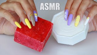 ASMR SOAP Satisfying Tapping LONG NAILS Whisper АСМР Резка МЫЛА Таппинг 100 МУРАШКИ