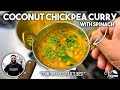 Coconut chickpea curry with spinach  vegan  vegetarian recipe that will blow your mind