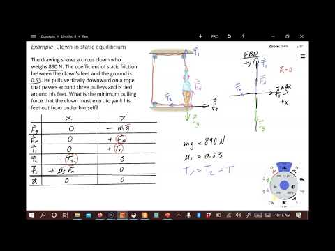Example Problem: Clown in static equilibrium - YouTube
